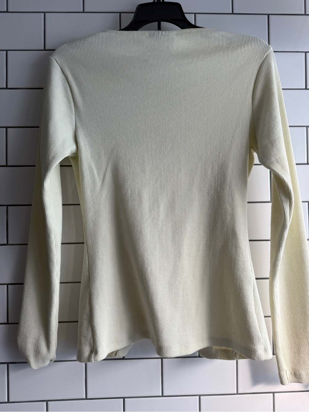 ASOS Pale Yellow Ribbed Button-Up Cardigan - Picture 6 of 7